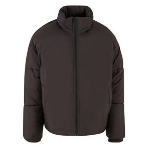 Build Your Brand Mens Oversized Puffer Jacket / Black